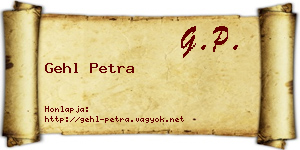 Gehl Petra névjegykártya