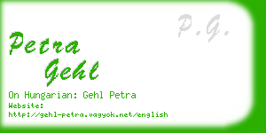 petra gehl business card